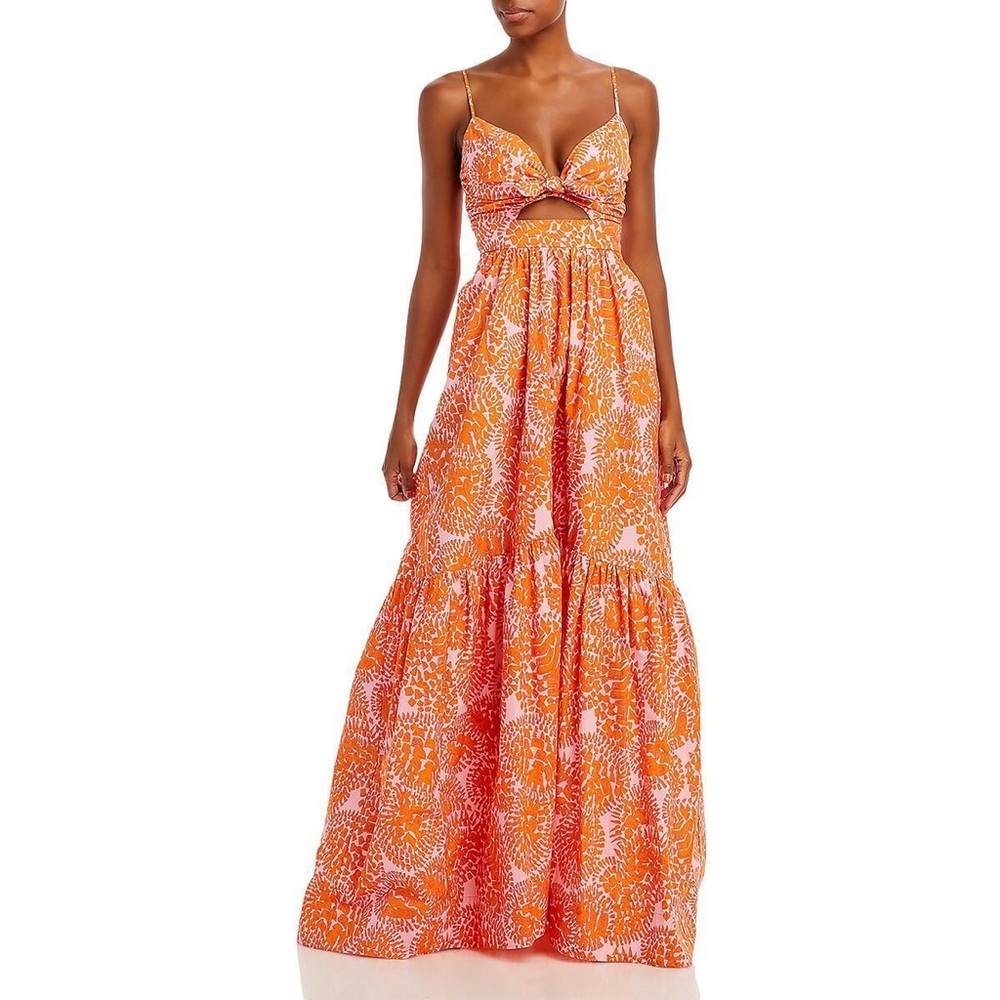15. A.L.C Pink & Orange Cotton Maxi Dress